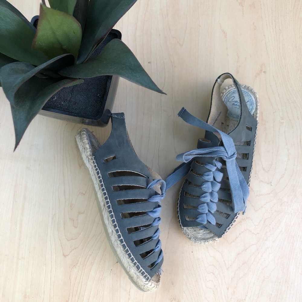 Cool Way Suede Leather Lace Up Sandals